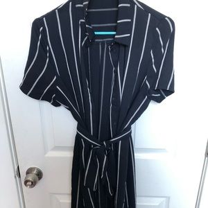 Striped shirt dress from Mango